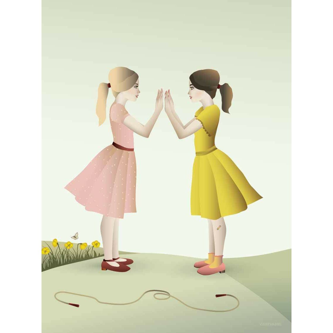 [product_category]-Vissevasse Hand Clapping Girl Poster, 50 X70 Cm-Vissevasse-5713138723837-F-2017-238-L-VIS-1