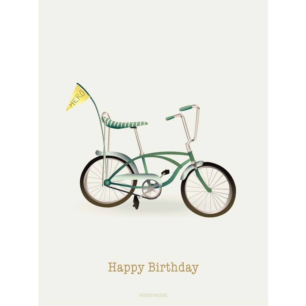 [product_category]-Vissevasse Happy Birthday Bicycle Greeting Card, 10,5x15cm-Vissevasse-5713138802105-F-2018-021-XS-VIS-2