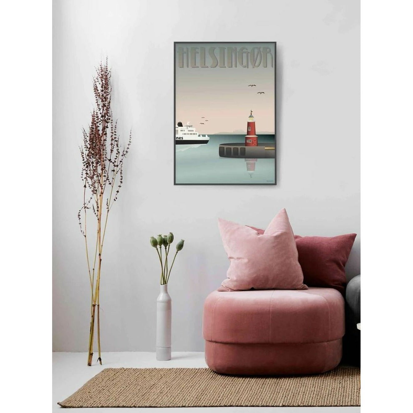 Affiche du port de Vissevasse Helsingør, 50 x70 cm