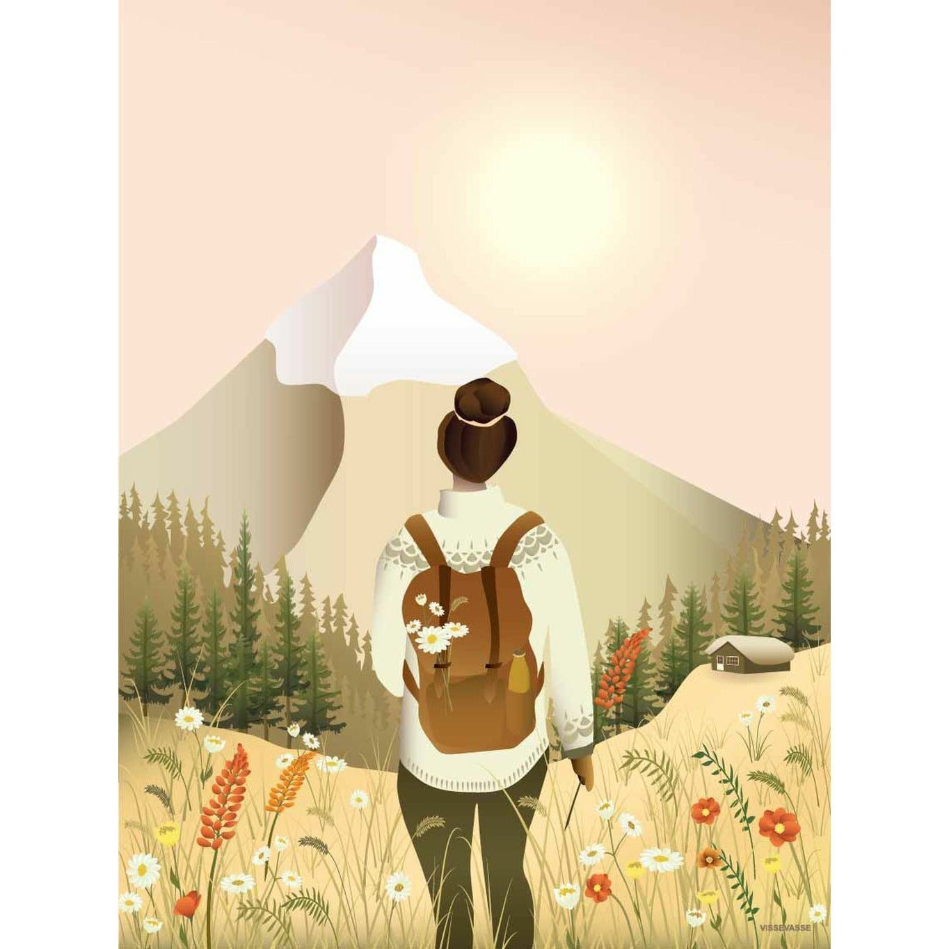 Vissevasse Wanderung mit mir Poster, 15 x21 cm