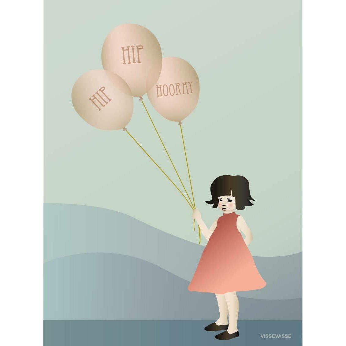[product_category]-Vissevasse Hipp Hip Hurray Greeting Card, 15 X21 Cm-Vissevasse-5713138607014-F-2016-070-S-VIS-2