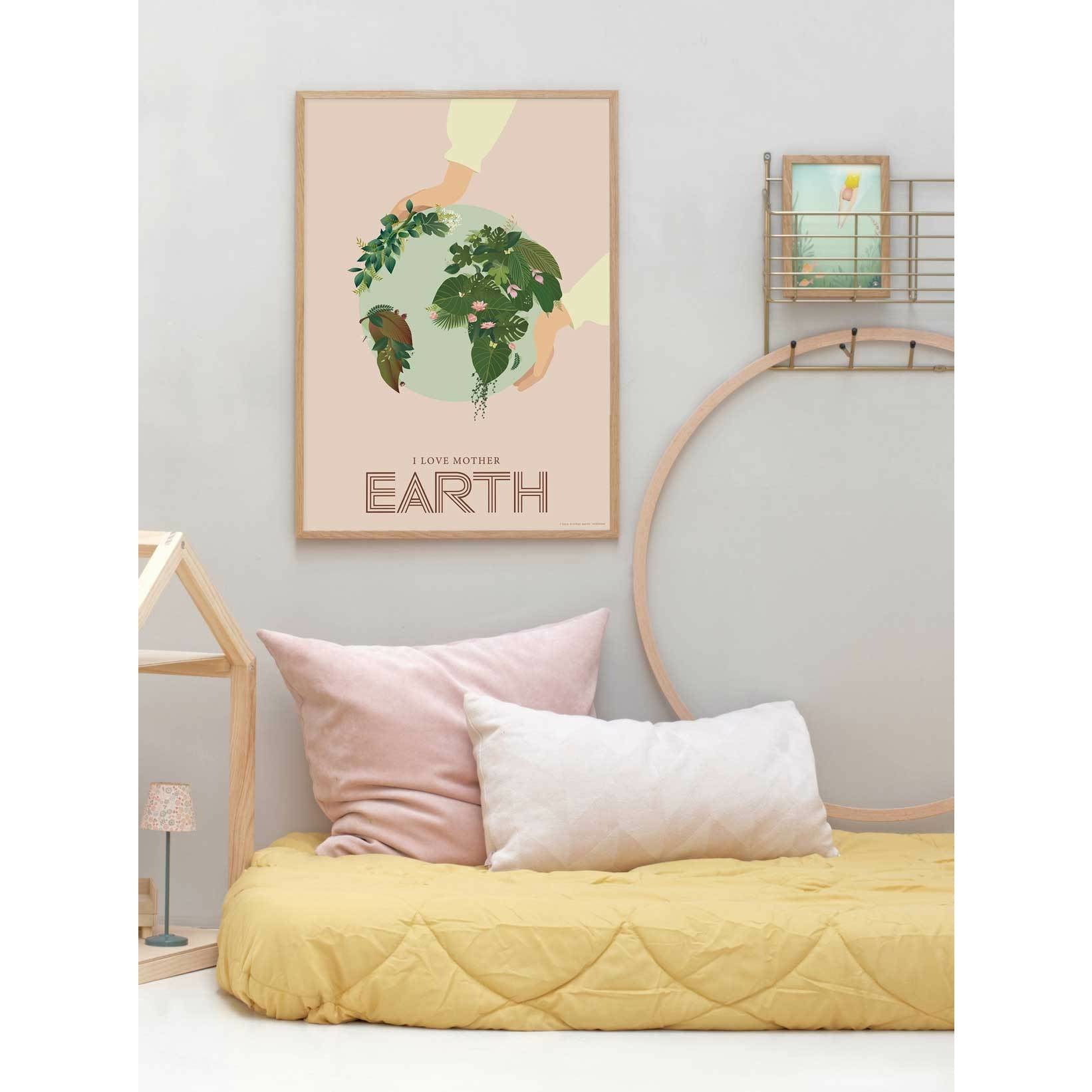 Vissevasse I Love Mother Earth Poster, 30 x40 cm