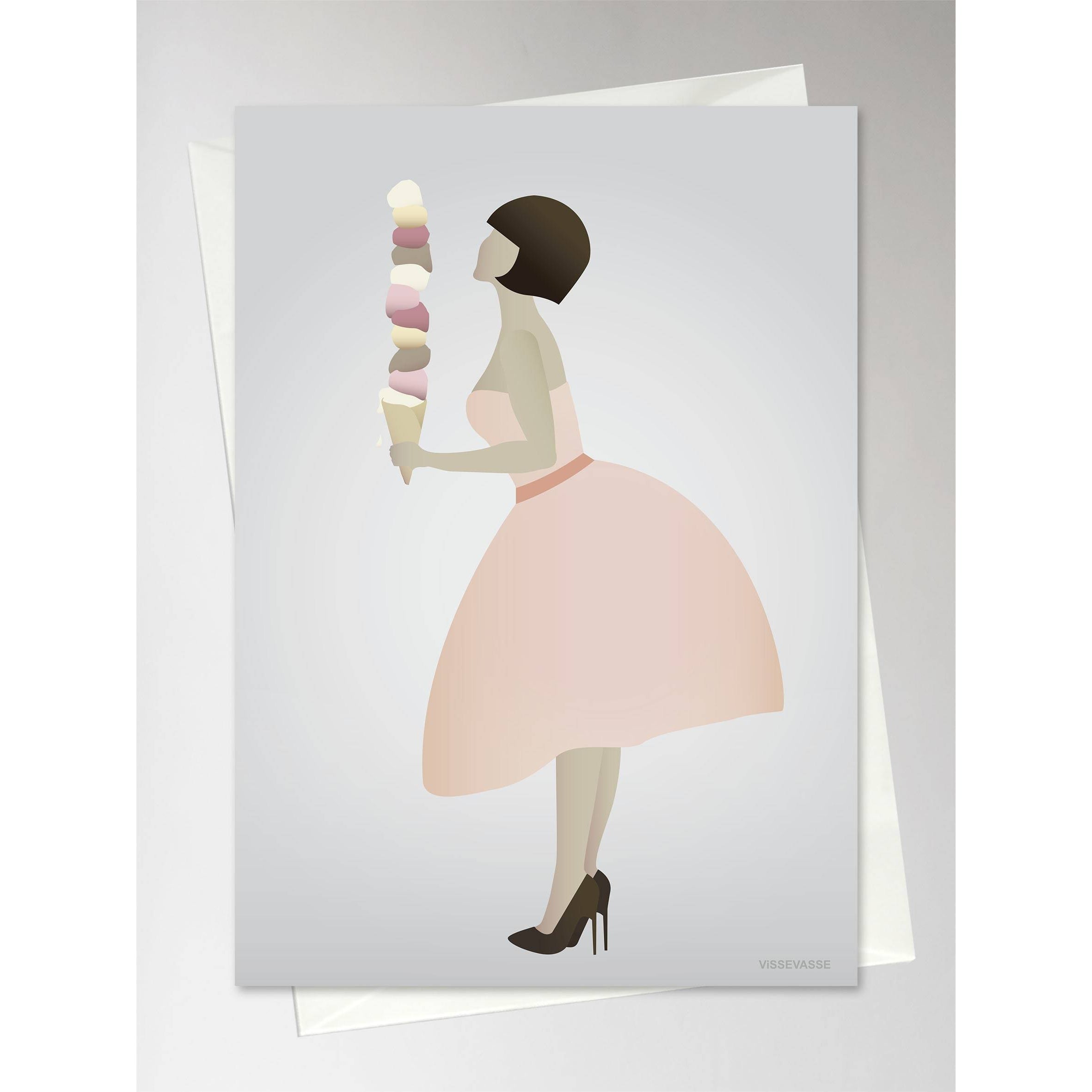 [product_category]-Vissevasse Ice Cream Lady Greeting Card, 10,5x15cm-Vissevasse-5713138612308-F-2016-123-XS-VIS-2