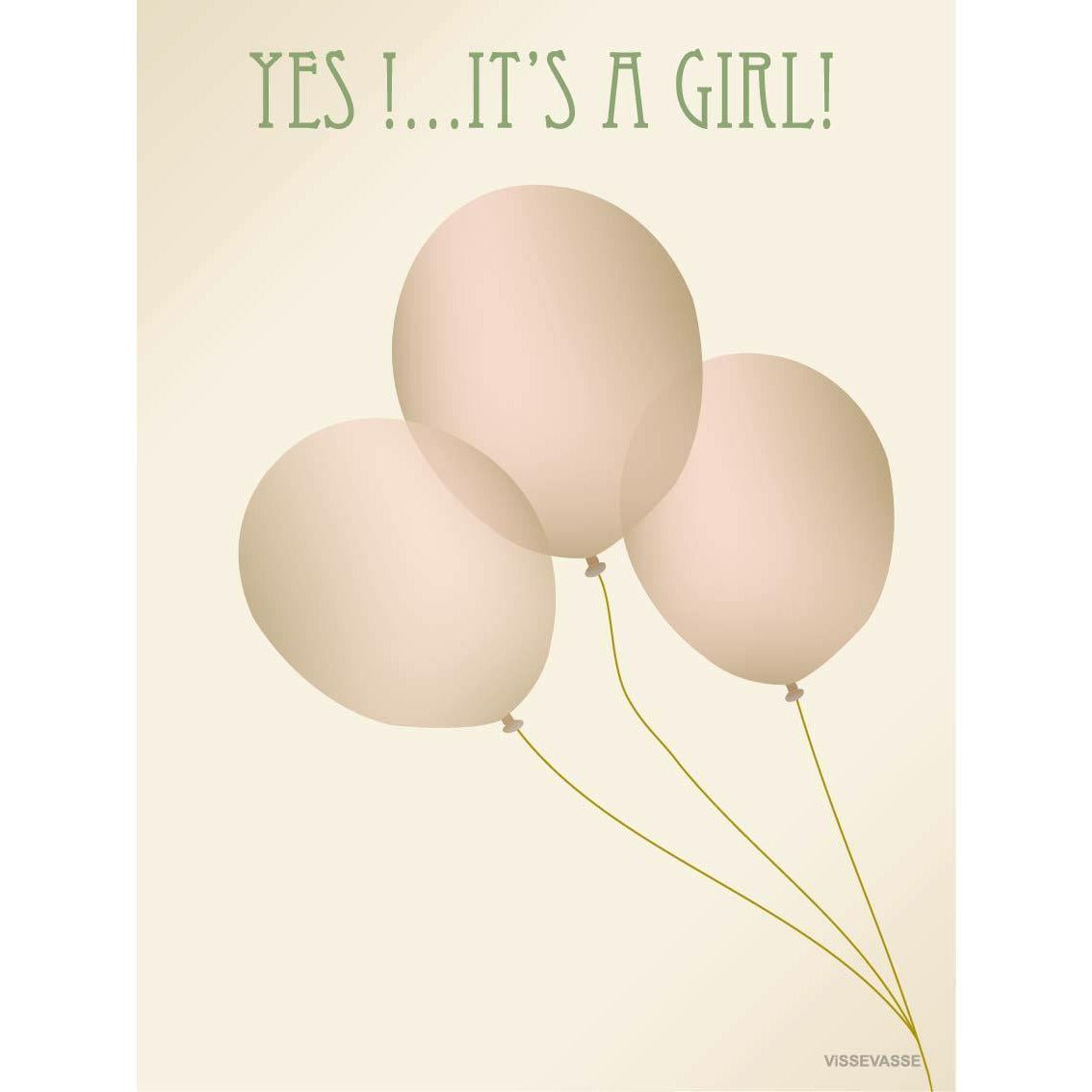 [product_category]-Vissevasse It Is A Girl Greeting Card, 15 X21 Cm-Vissevasse-5713138605713-F-2016-057-S-VIS-2