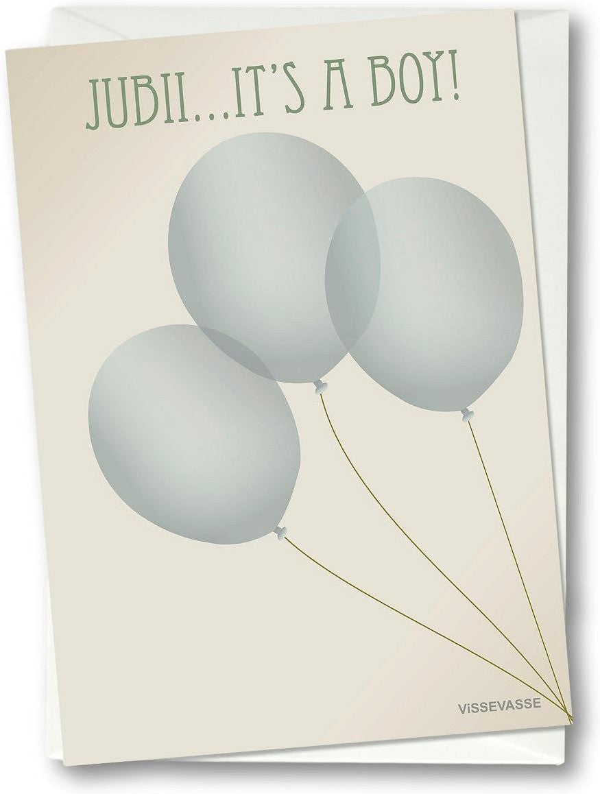 [product_category]-Vissevasse Jubii It's A Boy Greeting Card, 10.5 X15 Cm-Vissevasse-5713138605805-F-2016-058-XS-VIS-1
