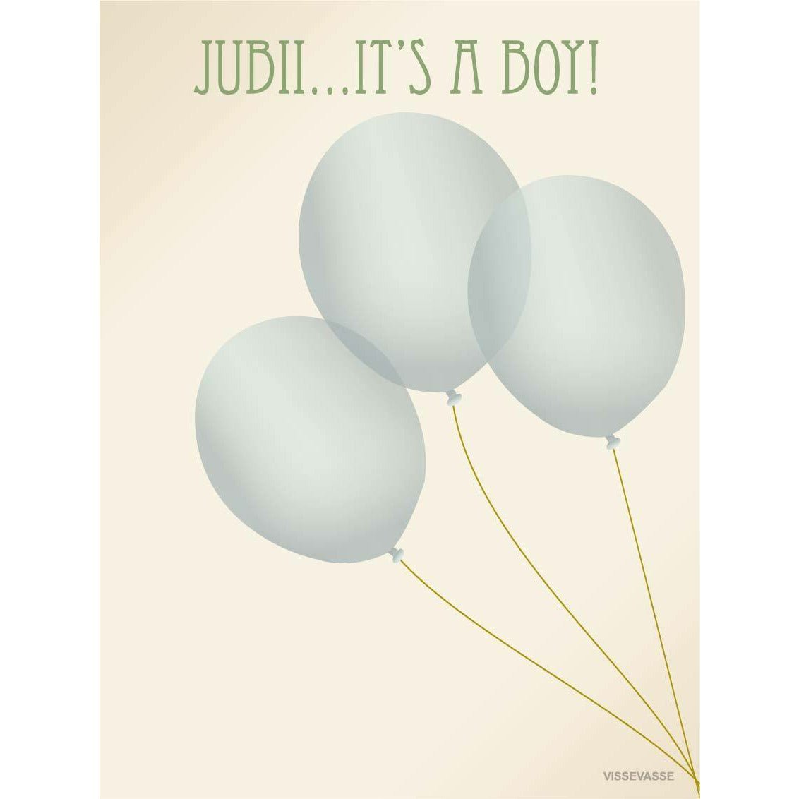 [product_category]-Vissevasse Jubii It's A Boy Greeting Card, 15 X21 Cm-Vissevasse-5713138605812-F-2016-058-S-VIS-2