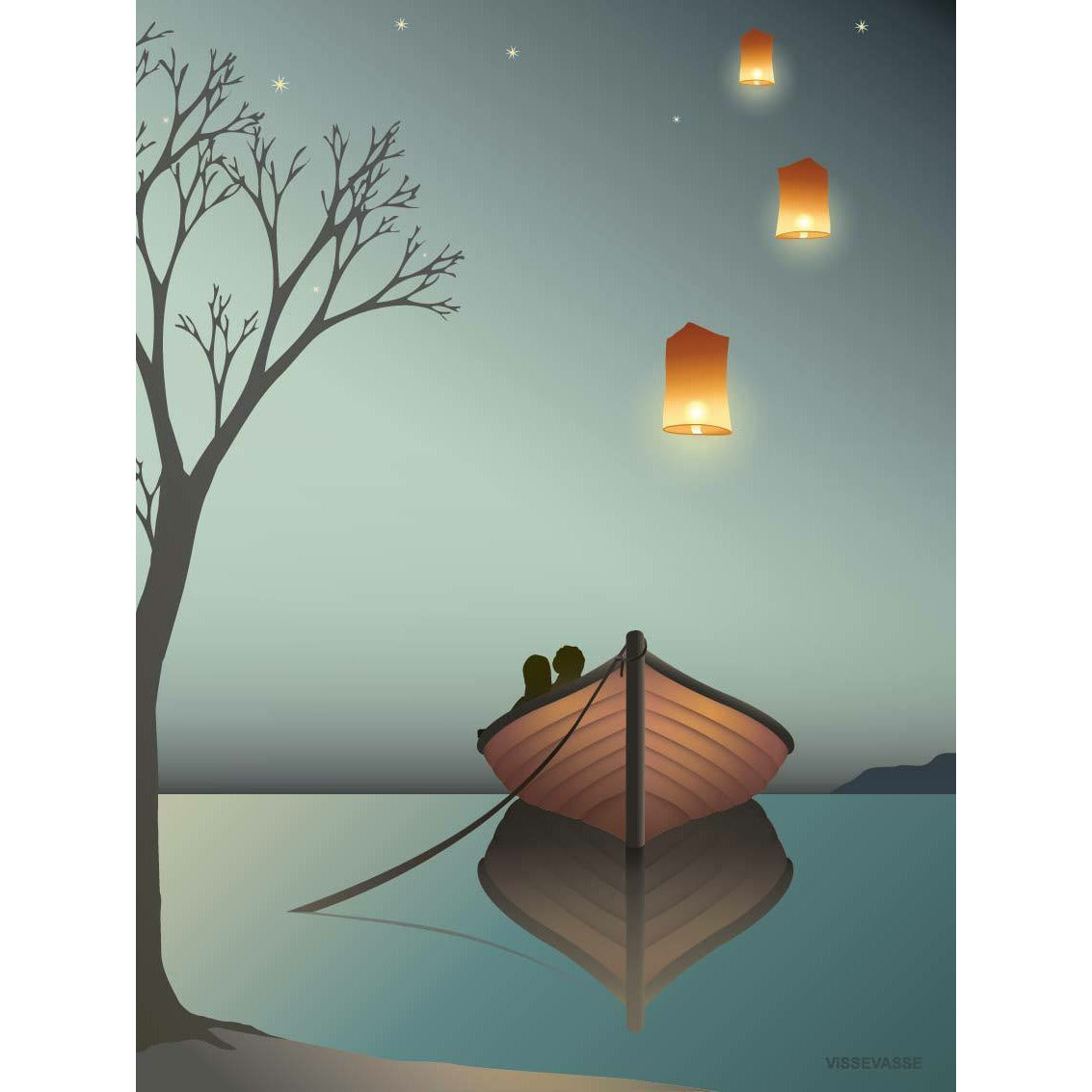 Affiche de lantern Vissevasse, 30 x40 cm