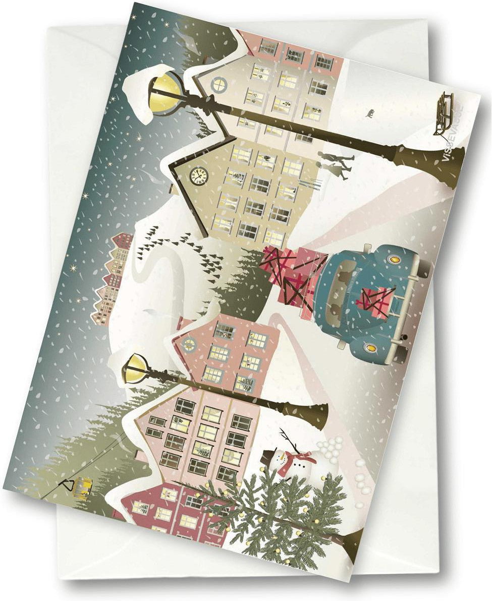 Vissevasse Let It Snow Greeting Card, 10,5x15 cm