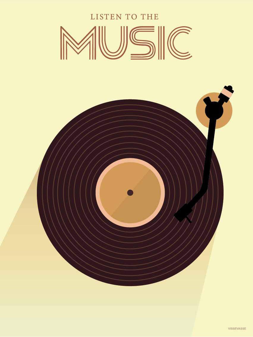 [product_category]-Vissevasse Listen To The Music Poster-Vissevasse-5713138902911-F-2019-029-S-VIS-1