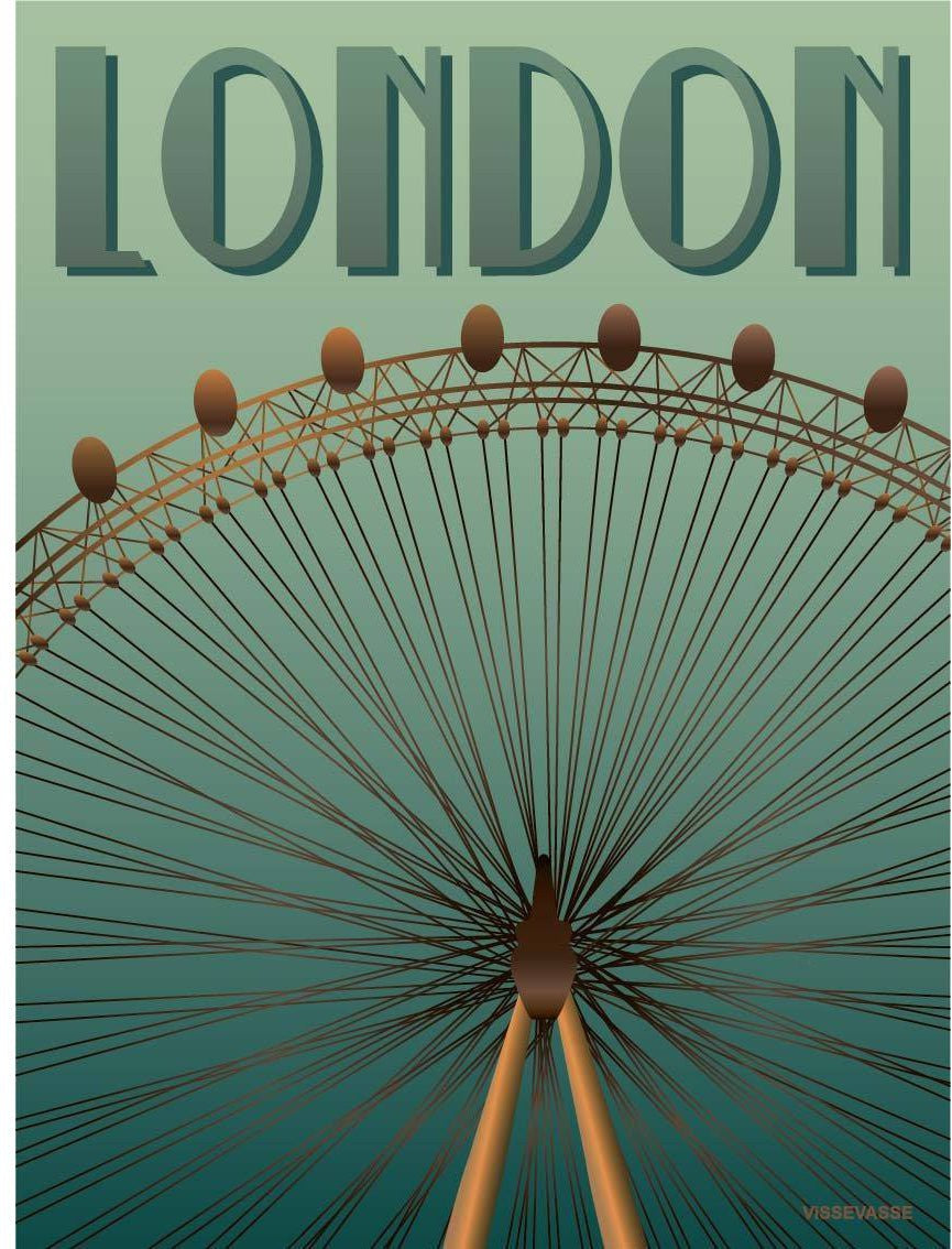 Affiche Vissevasse London Eye, 15 x 21 cm