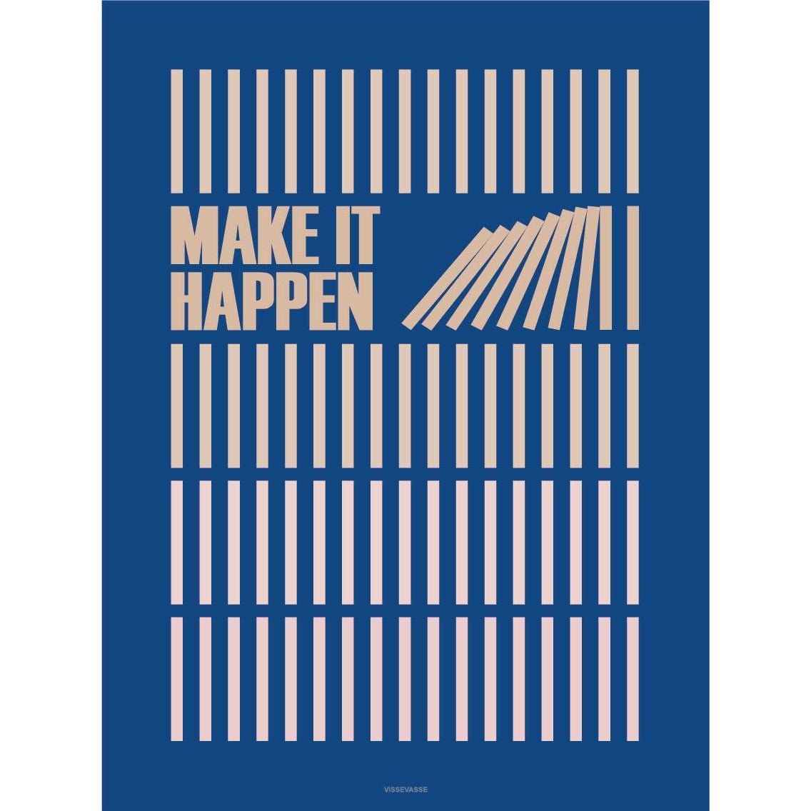 [product_category]-Vissevasse Make It Happen Poster 30 X40 Cm, Blue-Vissevasse-5713138723127-F-2017-231-M-VIS-1