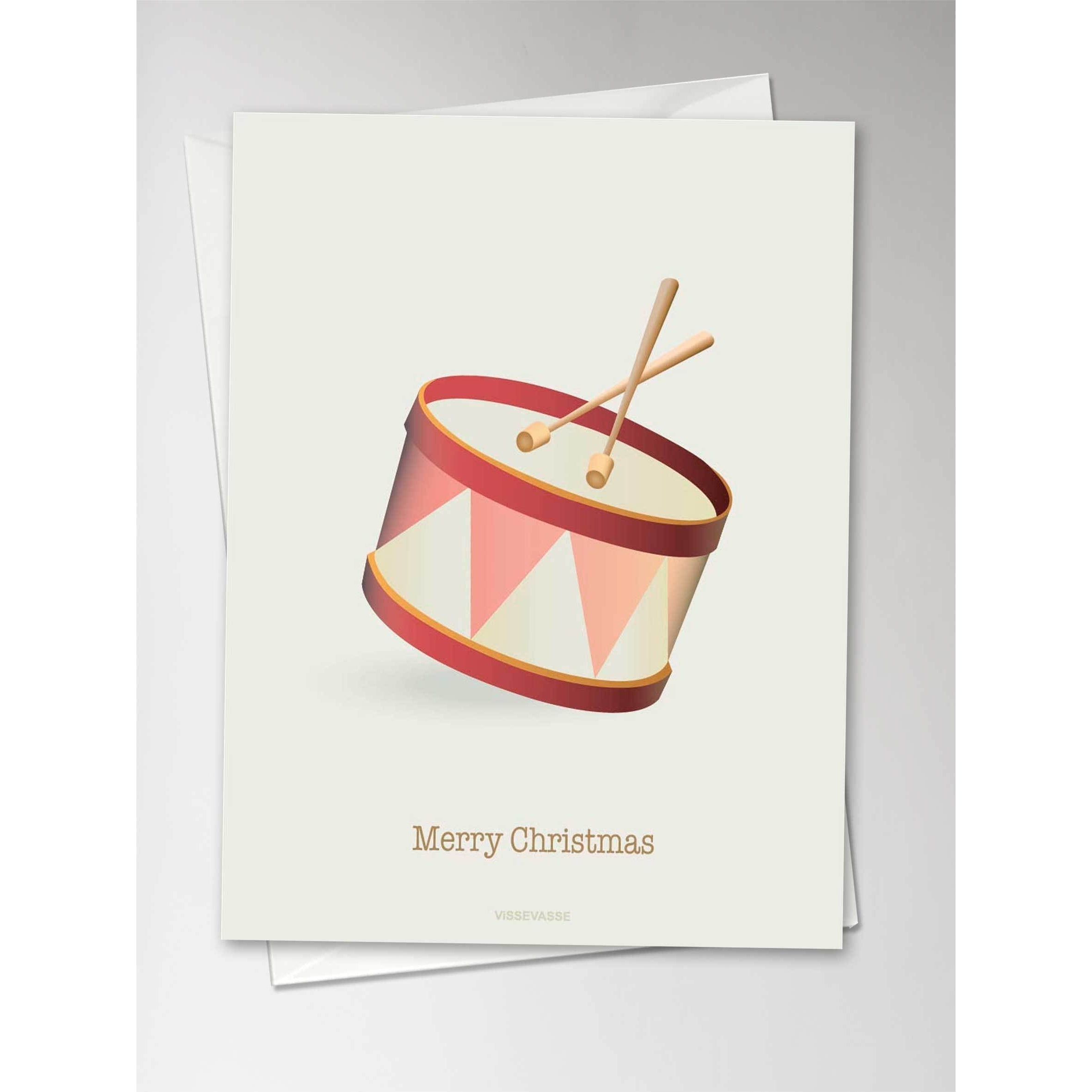 [product_category]-Vissevasse Merry Christmas Drum Greeting Card, 10,5x15cm-Vissevasse-5713138801603-F-2018-016-XS-VIS-2