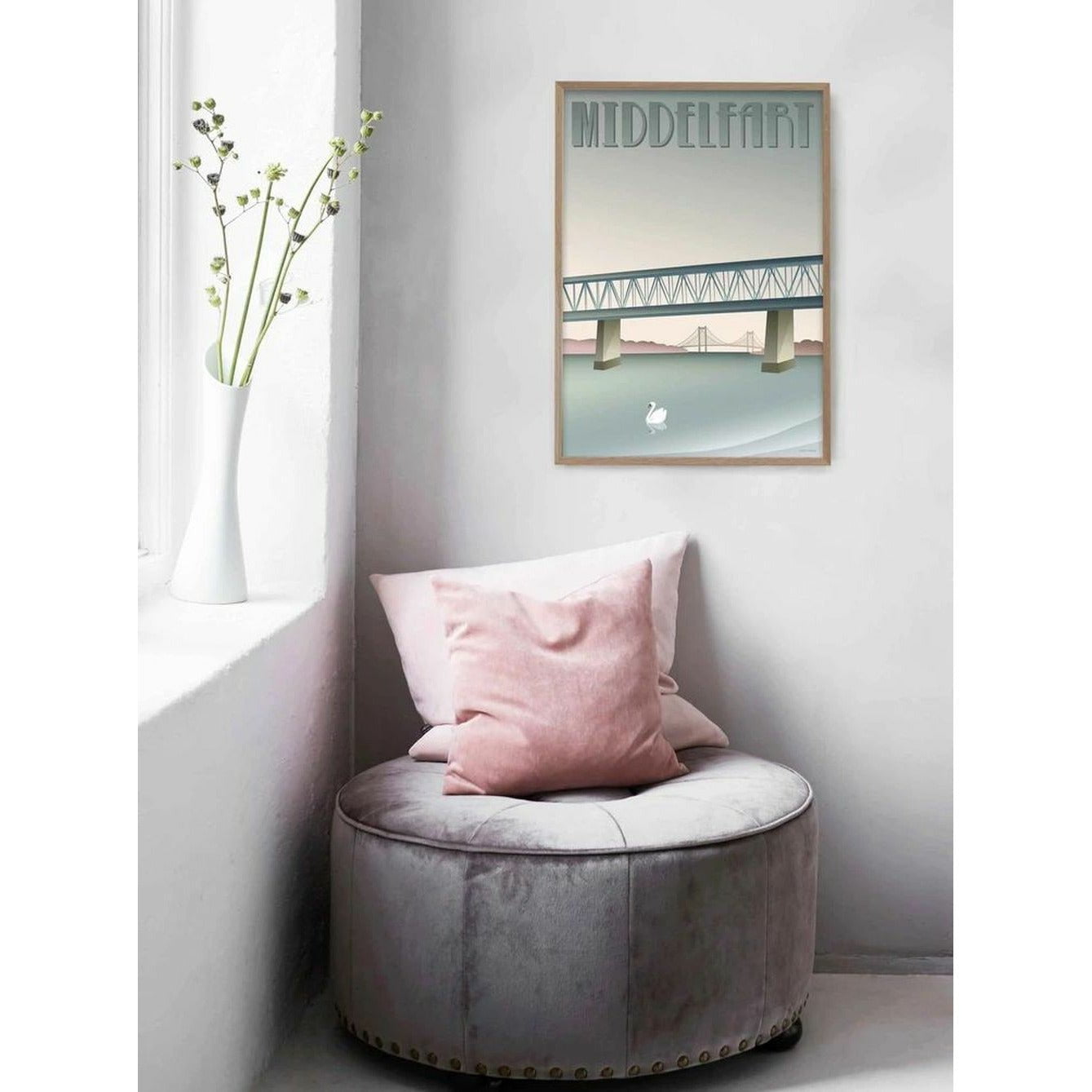 Vissevasse Middelfart Old Bridge Poster, 15 X21 Cm