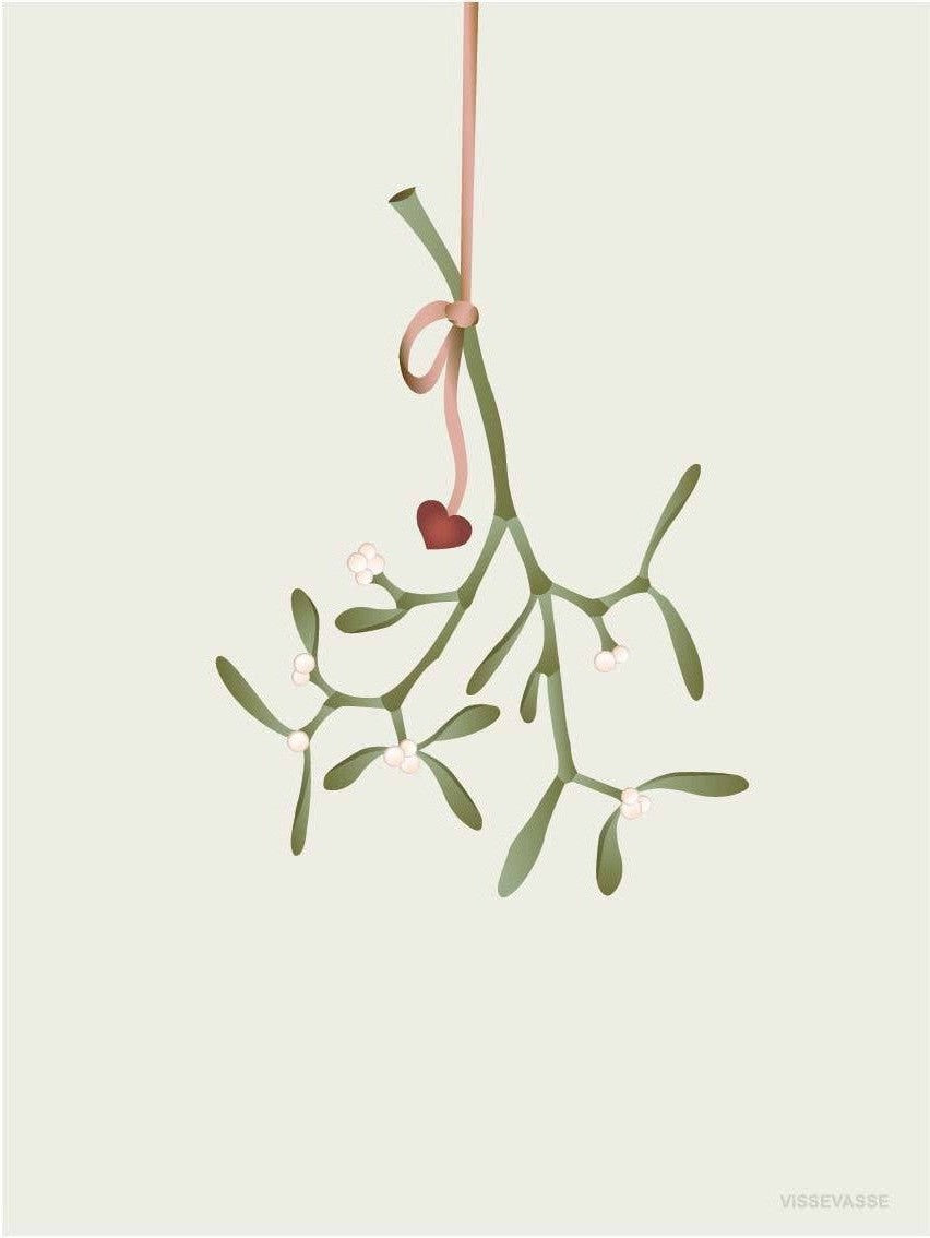 Vissevasse Mistletoe Poster, 15 x21 cm