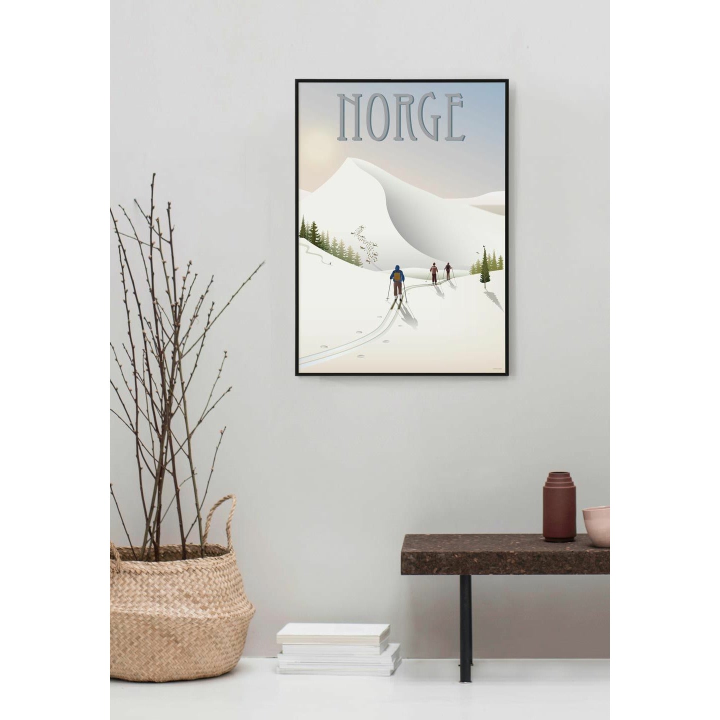 [product_category]-Vissevasse Norway 'Cross Country Skiing' Poster, 15x21 Cm-Vissevasse-5713138108412-F-2021-084-S-VIS-2