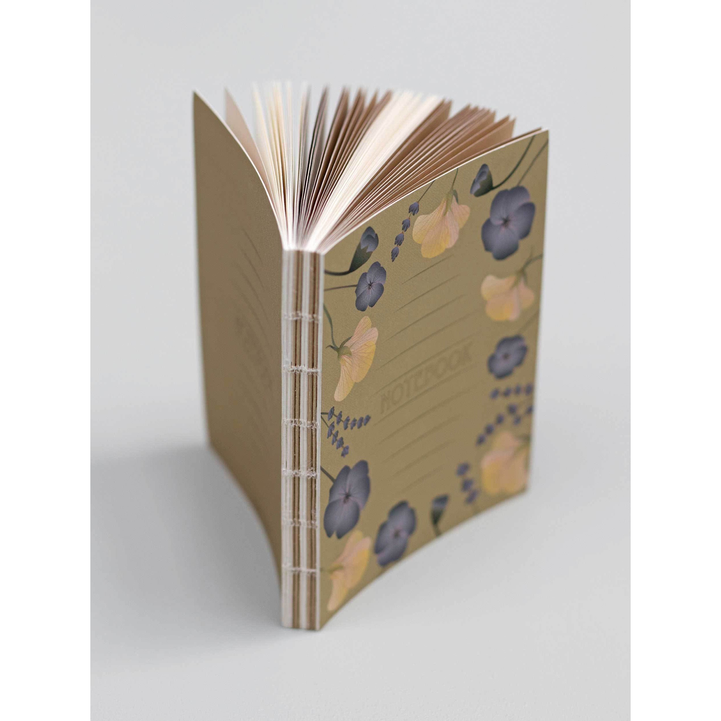 [product_category]-Vissevasse Notebook With Flowers, Amber, Small-Vissevasse-5713138718291-F-2017-182-NS-VIS-3