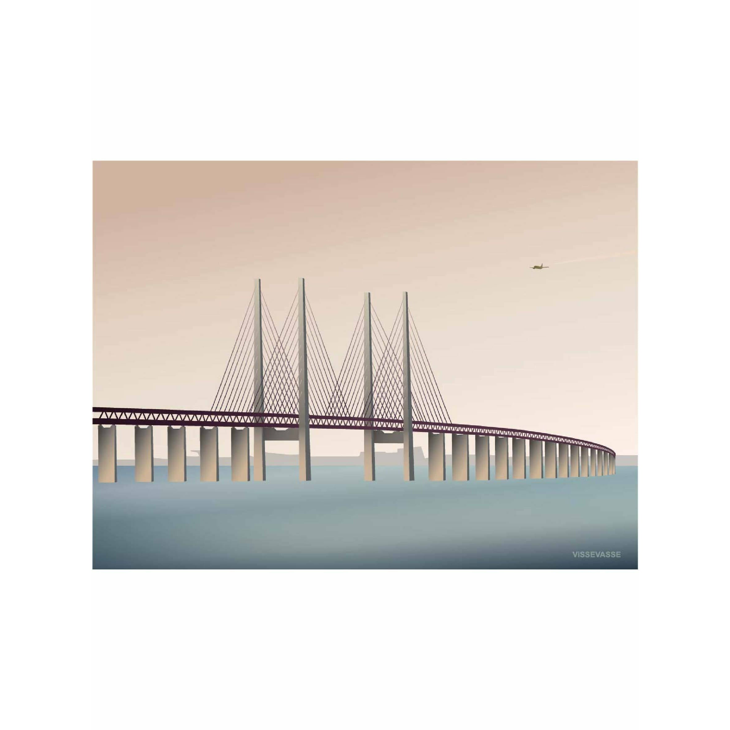 Affiche de pont Vissevasse Øresund, 30 x40 cm