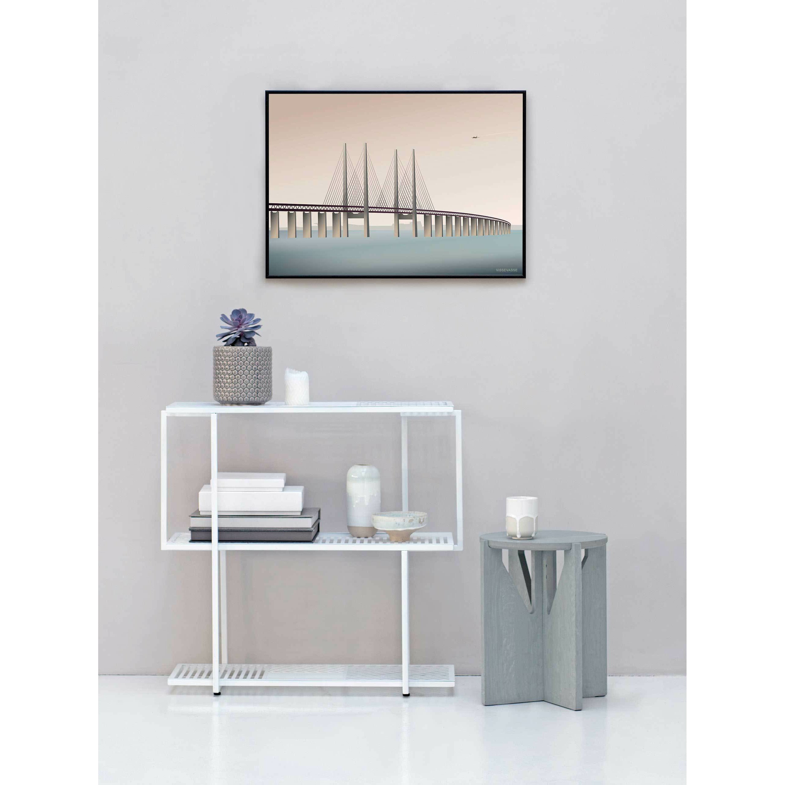 Vissevasse Øresund Bridge -poster, 30 x40 cm