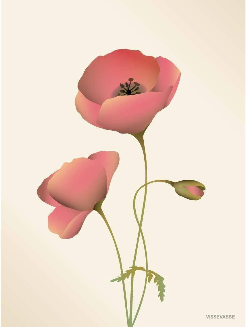 [product_category]-Vissevasse Poppy Poster 15 X21 Cm, Meringue-Vissevasse-5713138605010-F-2016-050-S-VIS-1