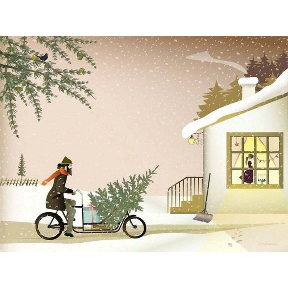 Vissevasse prête pour l'affiche de Noël, 15 x21 cm