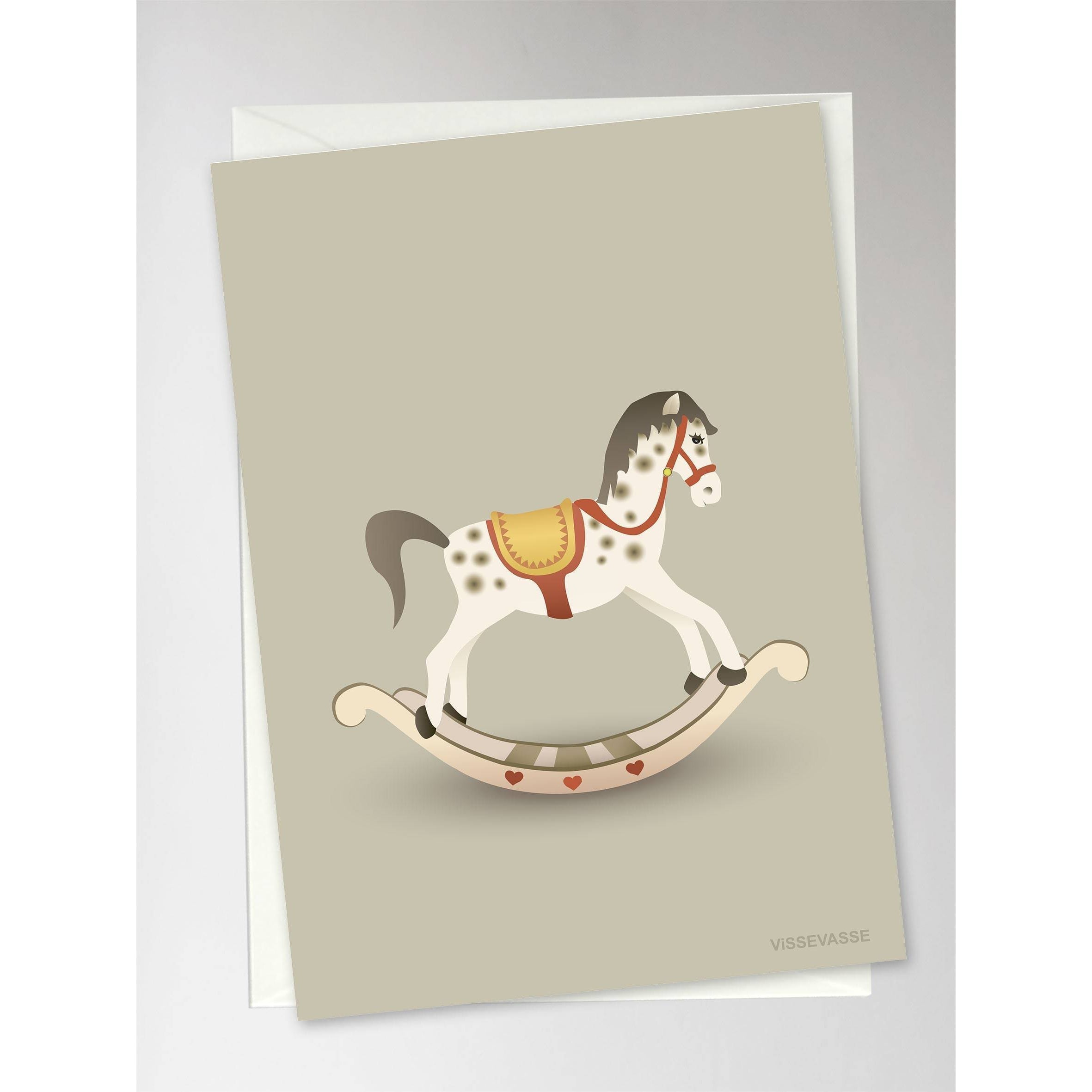 [product_category]-Vissevasse Rocking Horse Greeting Card, Brown, 10,5x15cm-Vissevasse-5713138721406-F-2017-214-XS-VIS-2