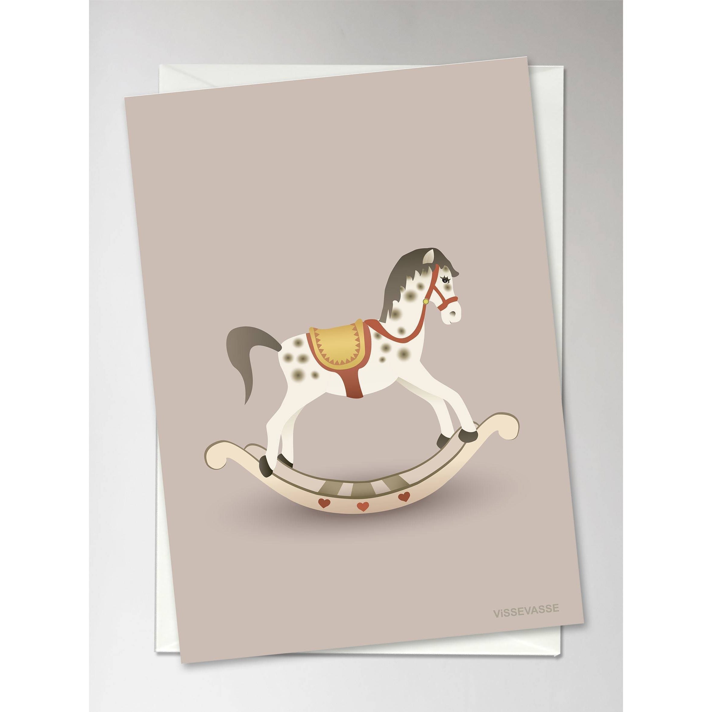 [product_category]-Vissevasse Rocking Horse Greeting Card, Pink, 10,5x15cm-Vissevasse-5713138721505-F-2017-215-XS-VIS-2