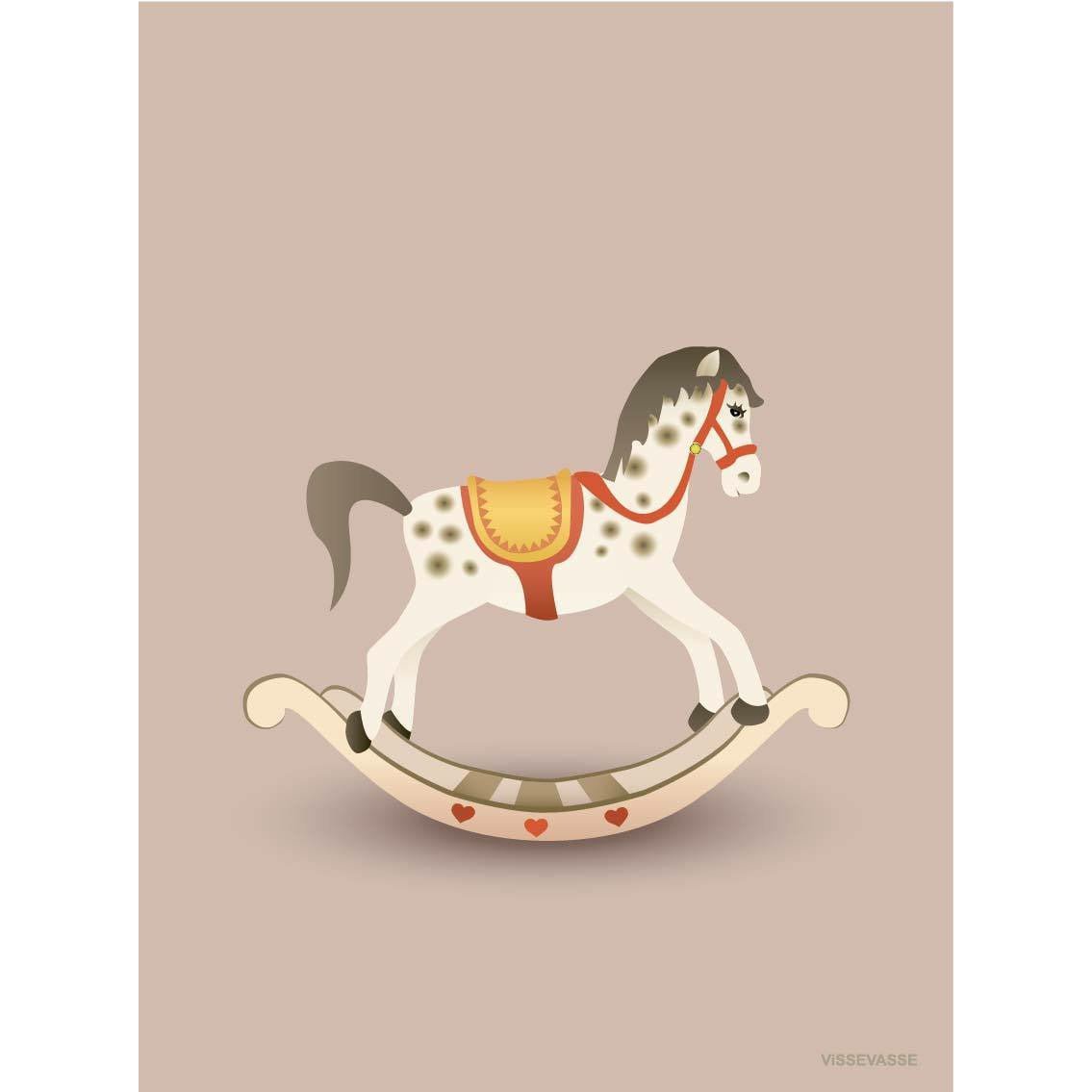 [product_category]-Vissevasse Rocking Horse Poster 50 X70 Cm, Pink-Vissevasse-5713138721536-F-2017-215-L-VIS-1