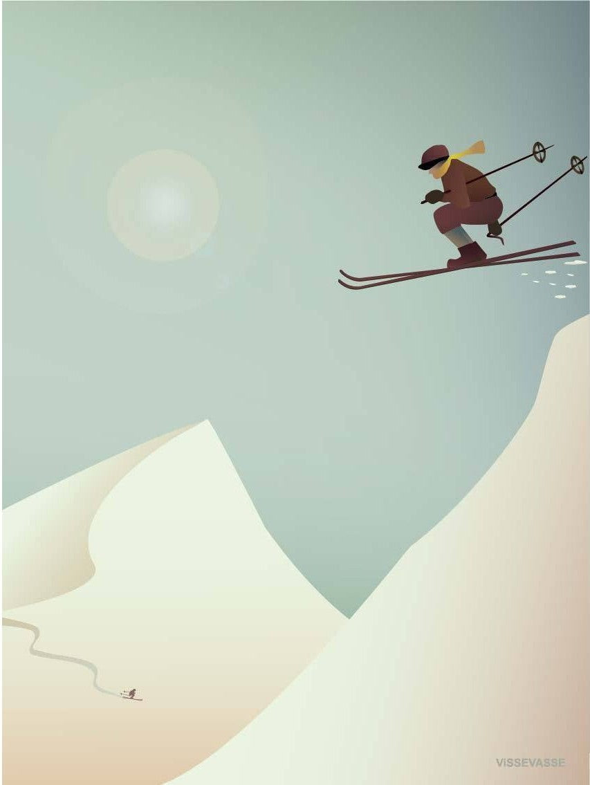 Affiche Ski Vissevasse, 15 X21 Cm