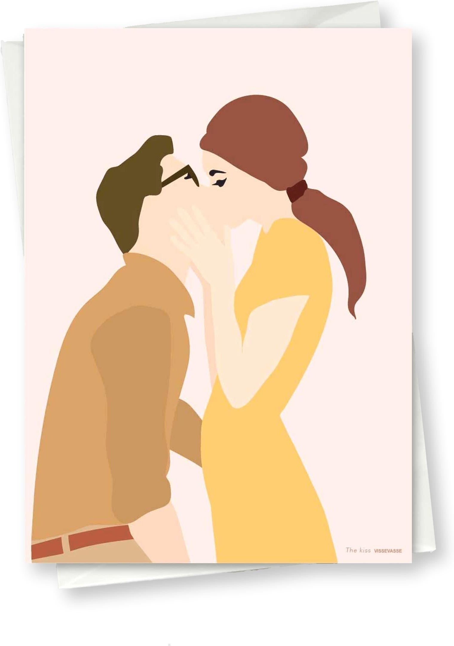 Vissevasse la carte de voeux Kiss, 10x15 cm