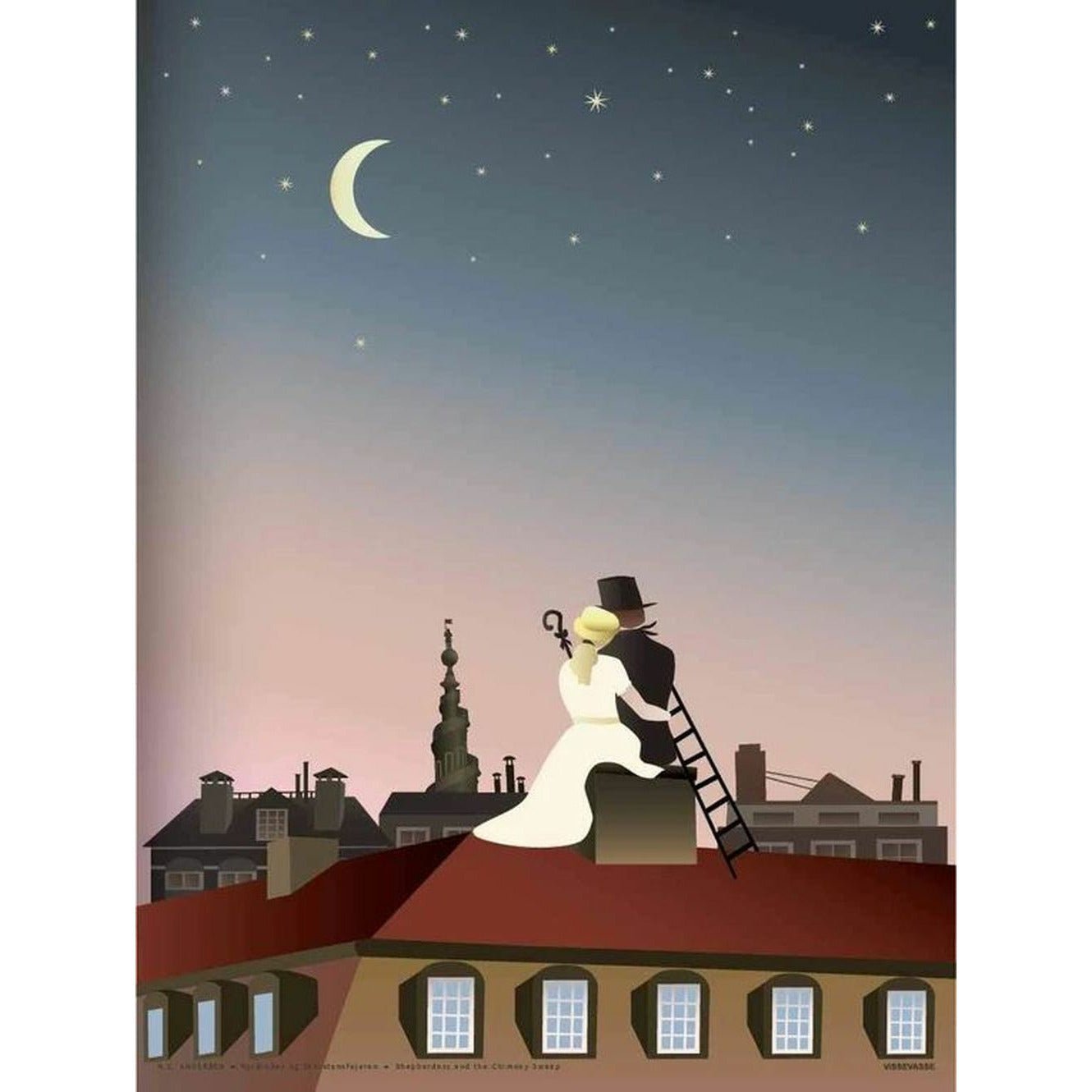 Vissevasse the Shepherdess and the Chimney Sweep Poster, 30 x40 cm