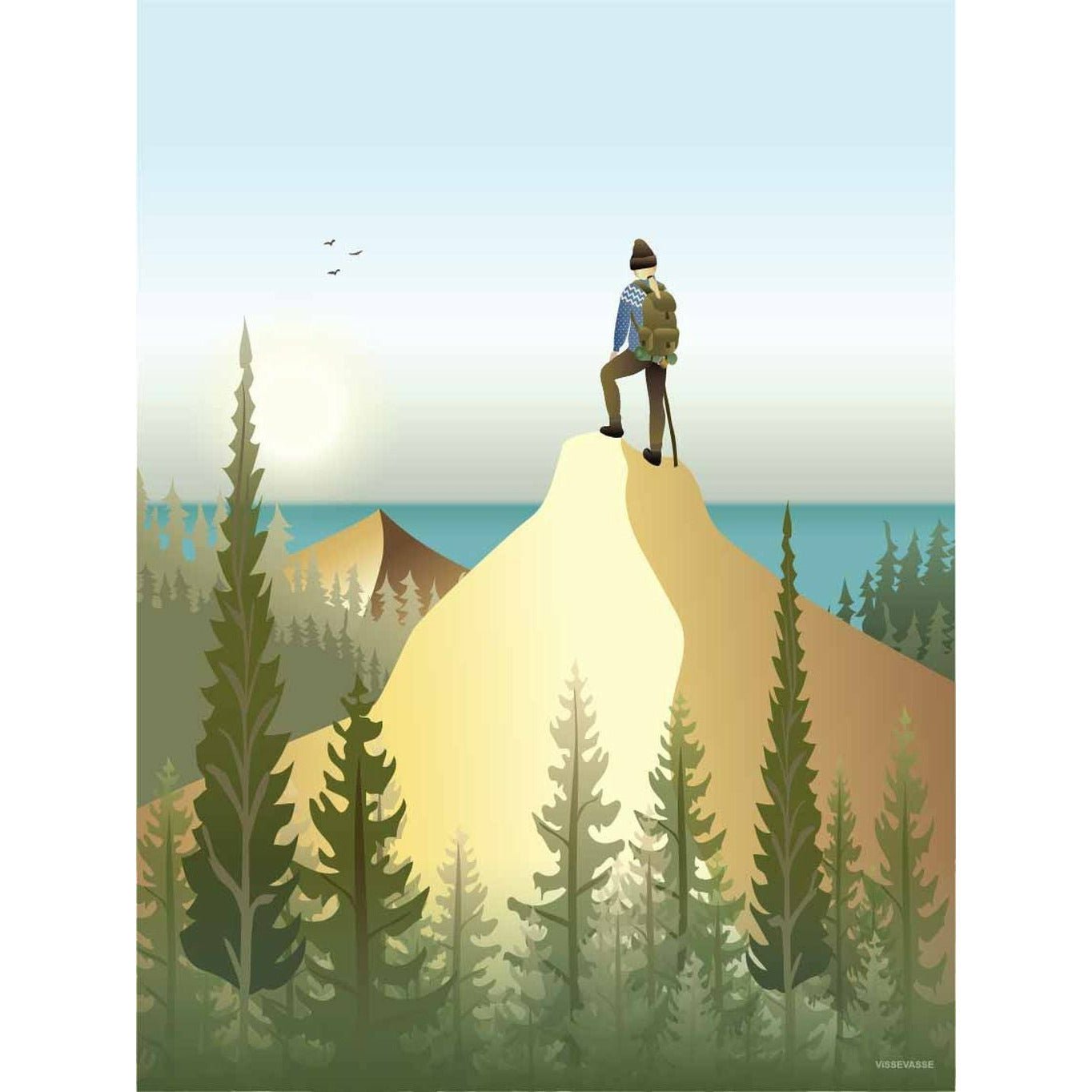 Vissevasse Top of the Mountain Poster, 50 x70 cm