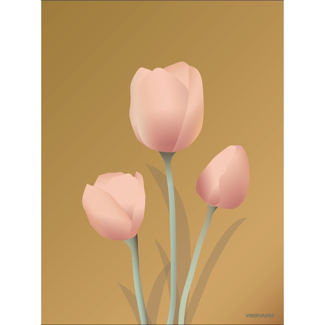 Affiche Vissevasse Tulip 30 x40 cm, ambre