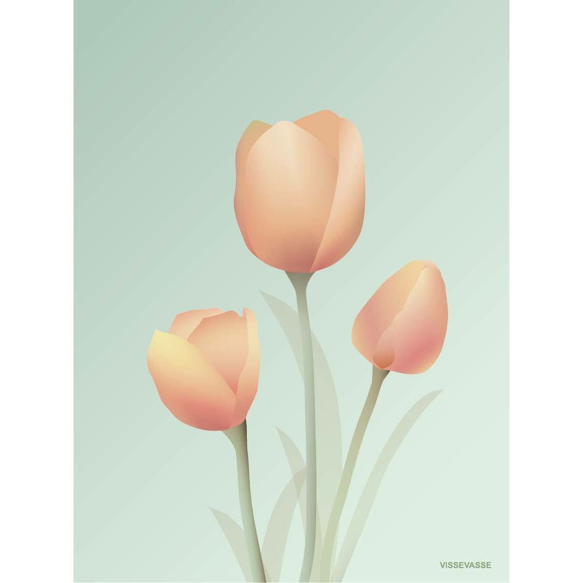 Vissevasse Tulip Poster 30 x40 cm, Minze