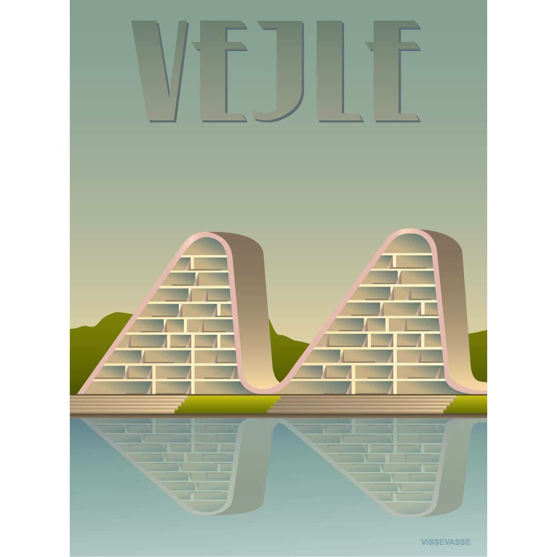 Vissevasse Vejle Wave Poster, 30 x40 cm