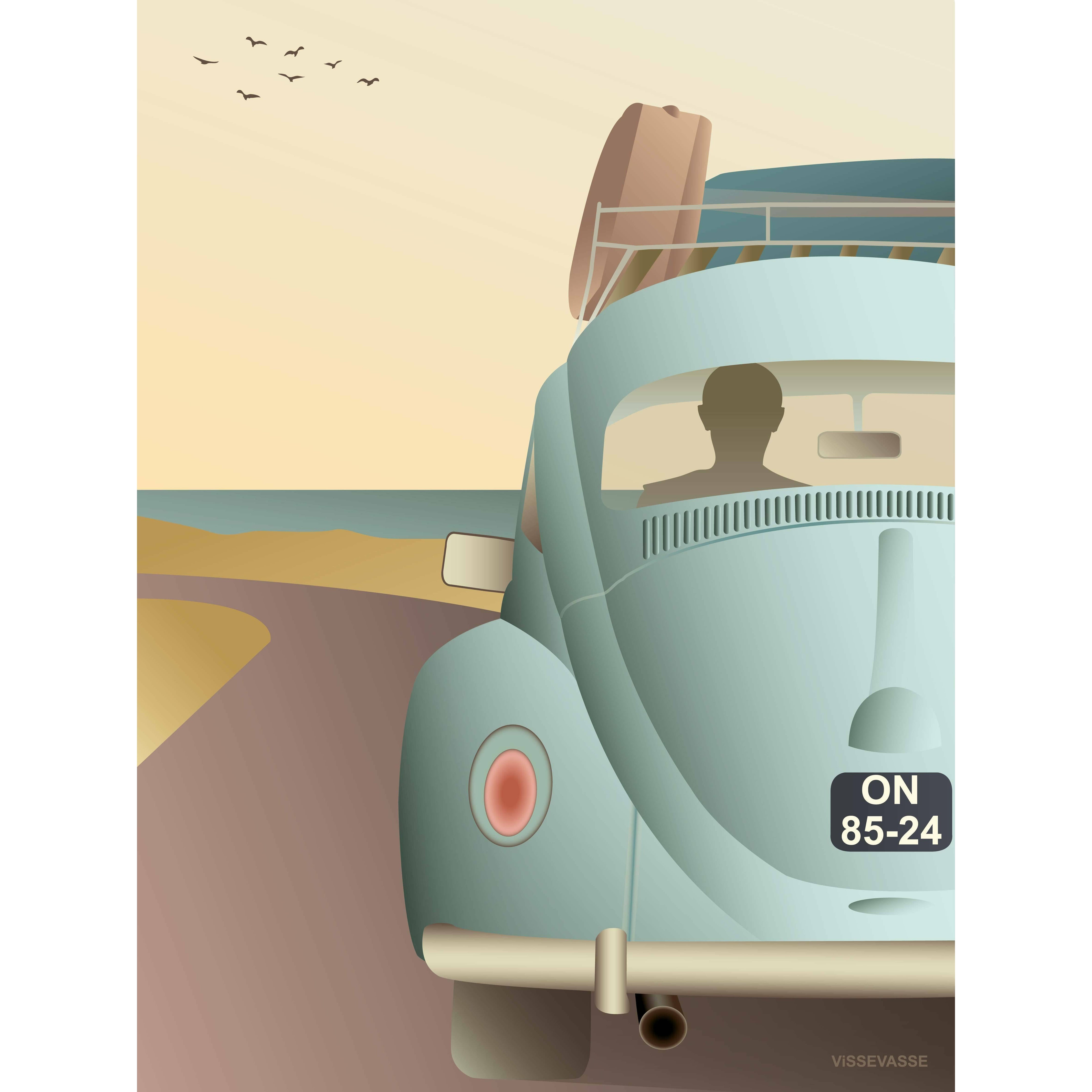 Affiche Vissevasse VW Beetle, 30 x40 cm