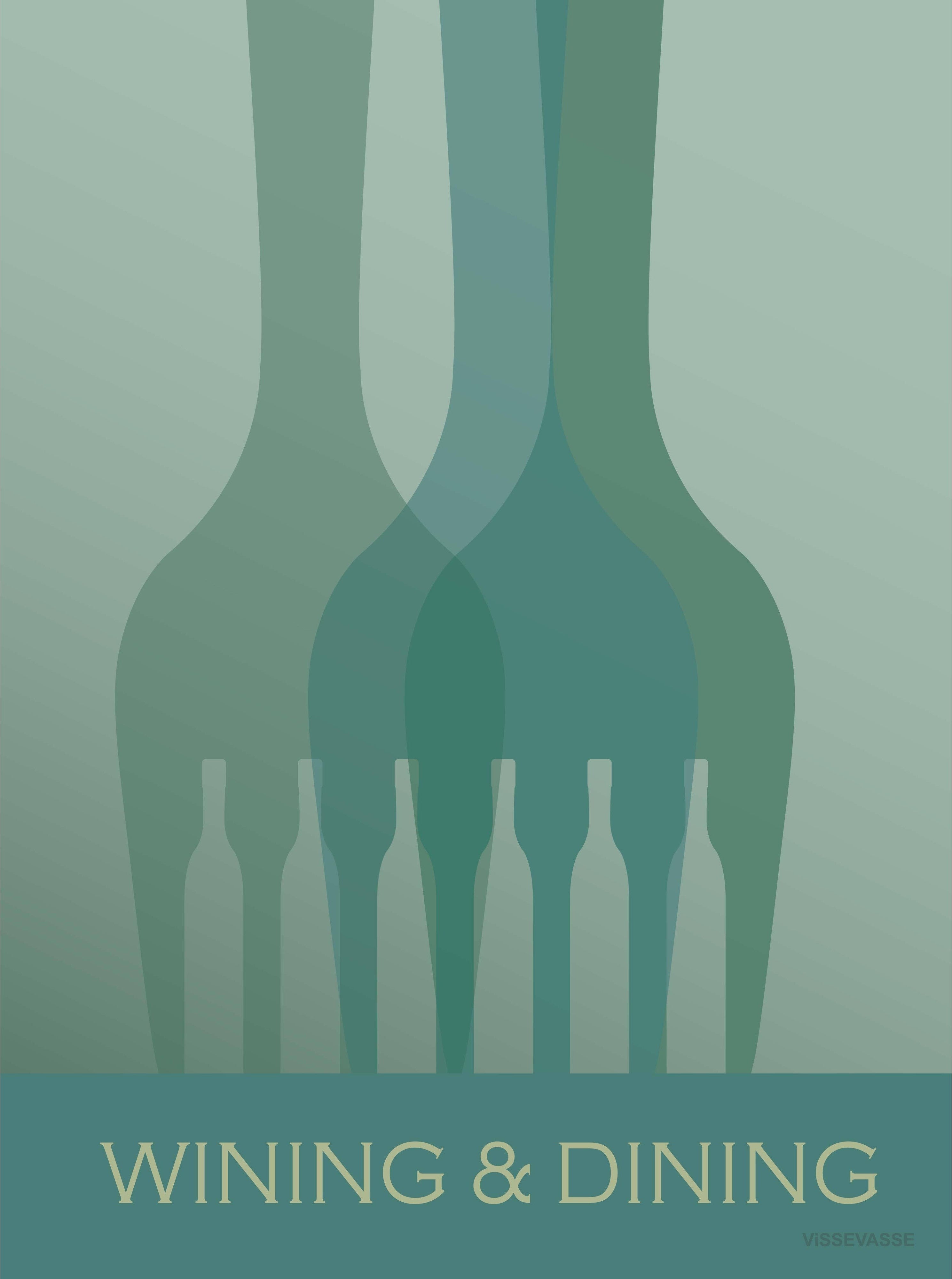 Vissevasse Wining & Dining Poster, 15 x21 cm