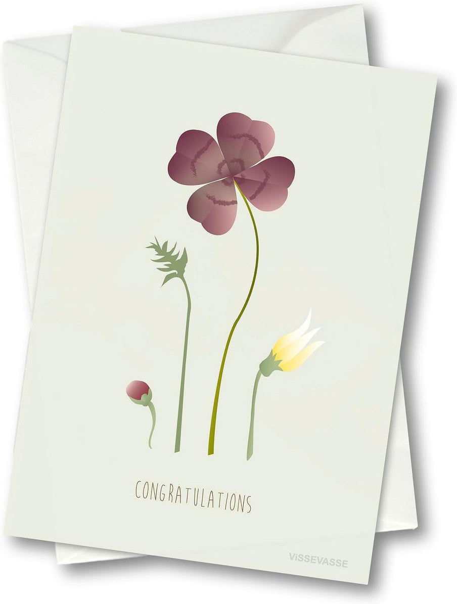 Vissevasse Wishes Greeting Card, 10,5 x15 cm