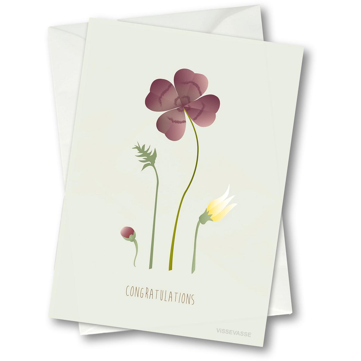 Vissevasse Wishes Greeting Card, 15 x21 cm