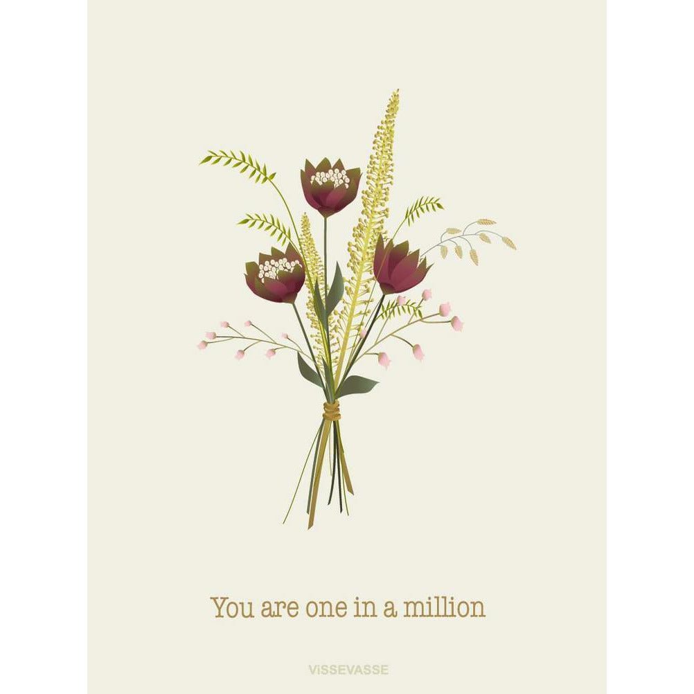 [product_category]-Vissevasse You Are One In A Million Greeting Card, 10x15cm-Vissevasse-5713138902409-F-2019-024-XS-VIS-2