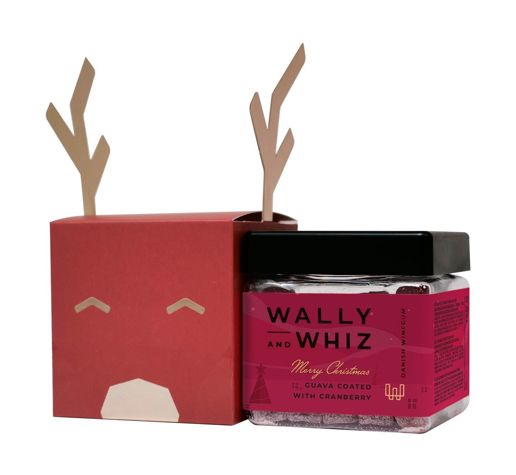 Wally y Whiz Reindeer Red 1 Cubo pequeño Guava W Cranberry 140G