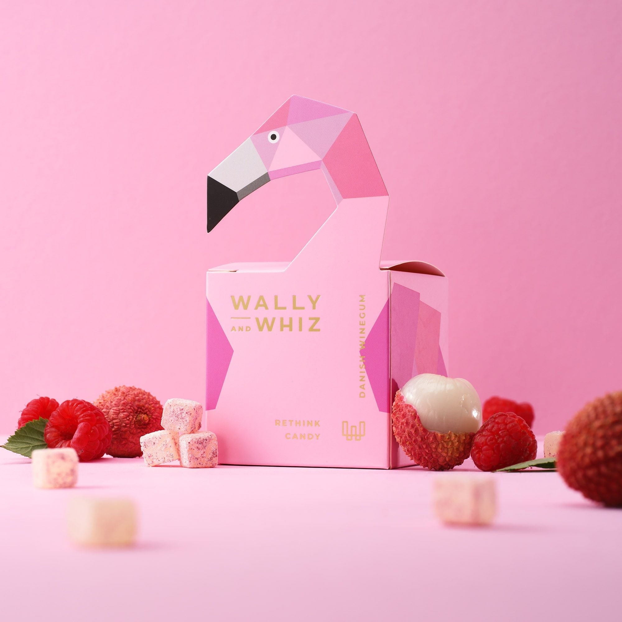 [product_category]-Wally And Whiz Wine Gum Cube, Flamingo Pink Lychee With Raspberry, 140g-Wally and Whiz-5713471009346-f5401807-WAL-2