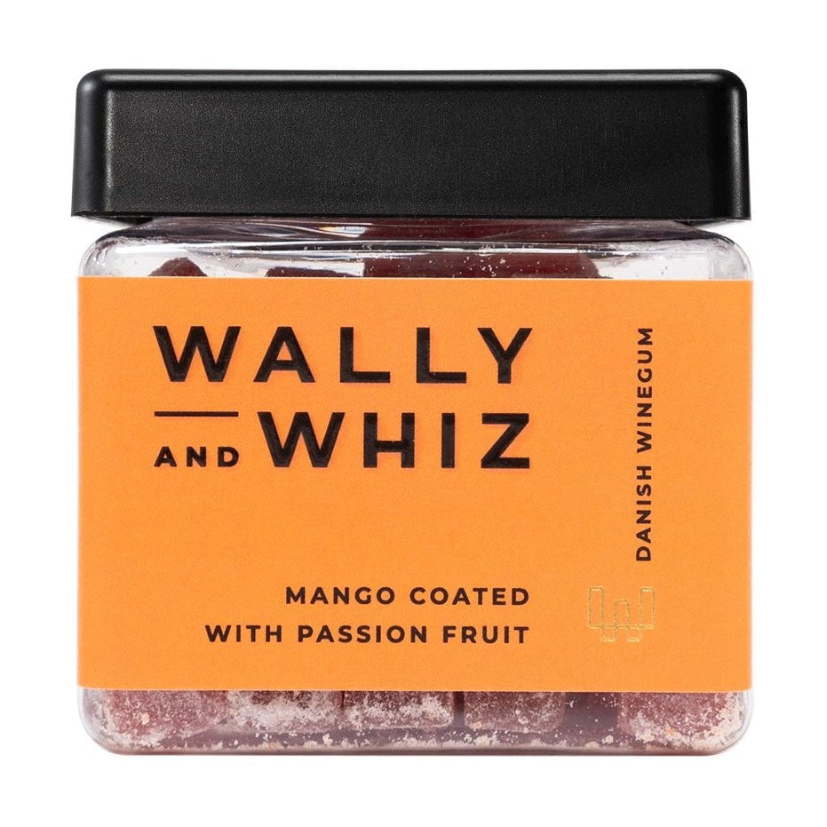 Wally et Whiz Wine Gum Cube, mangue avec fruit de la passion, 140g