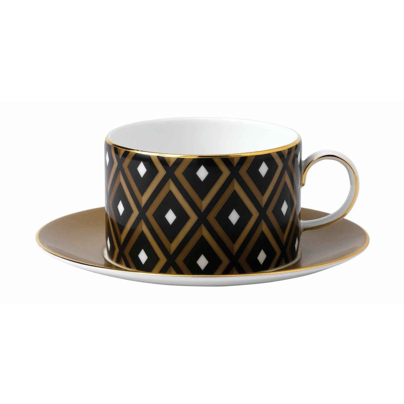 Wedgwood Arris Teacup 0,18 L & Saucer Geometrische 4 -PC -Geschenkbox