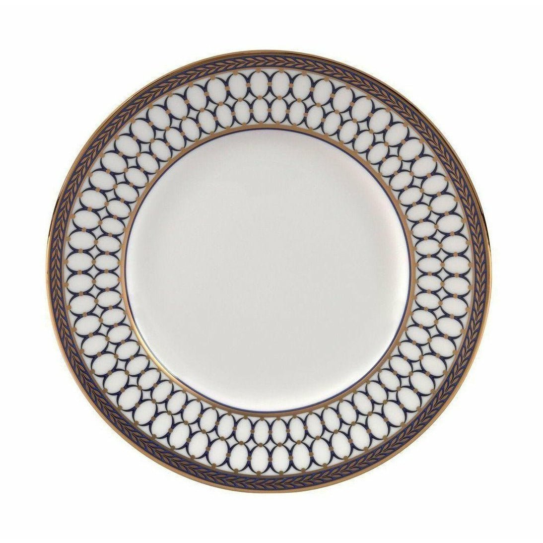 Placa de oro renacentista de Wedgwood 15 cm, blanco/azul