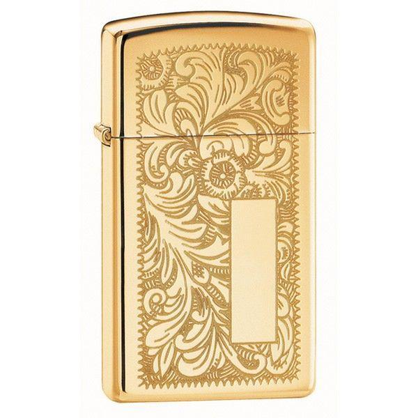 Zippo Venetian Slim High Polish Brass Lighter