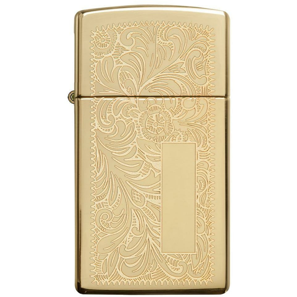 Zippo Venetian Slim High Polish Brass Lighter