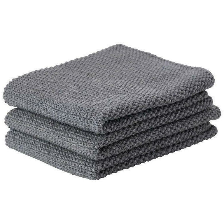 Zona de tela de limpieza de Dinamarca gris, 3 pcs.