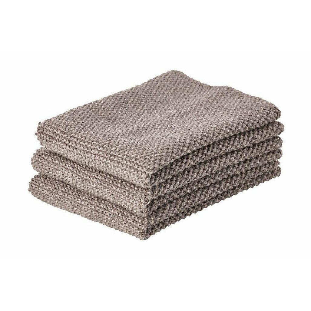 Zone Dänemark Reinigungsstofftuch Taupe/Braun, 3 Stcs.