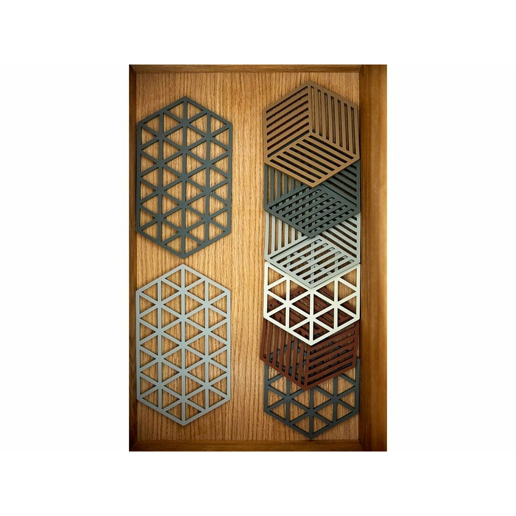 [product_category]-Zone Denmark Hexagon Coaster, Dark Camel-Zone Denmark-5722000243472-24347-ZON-2