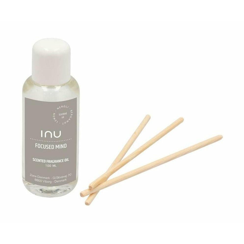 Zone Dänemark INU -Duft Atomizer Nachfüll + 5 Sticks Focused Mind, 0,1 l